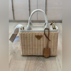 Prada Wicker Tote Bag - NWT